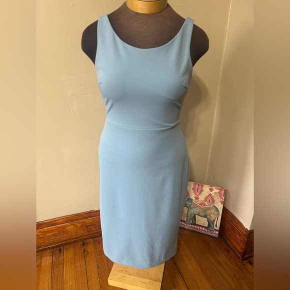 Betsey Johnson Blue Sleeveless Knee Length Sheath Dress Size 6 - Picture 1 of 8